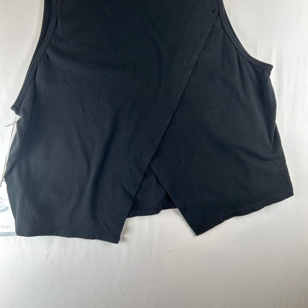 Johnny Was Calme Women XXL Black Organic Cotton Cross Back Tank Top‎ Onyx NEW - Picture 8 of 8
